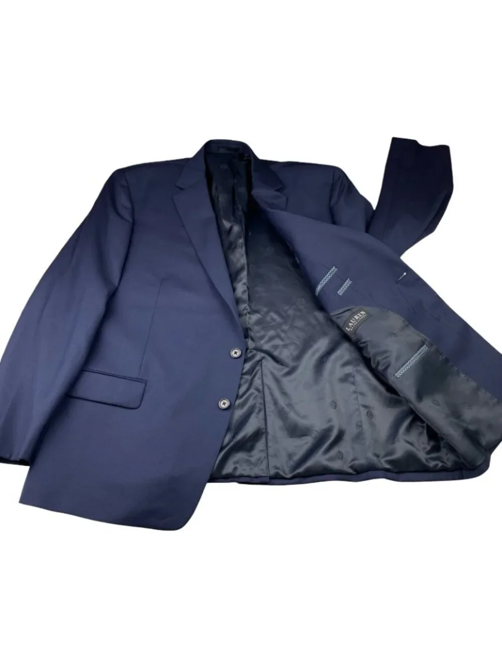 Ralph Lauren LRL Men's Wool Blend 2-Button Blazer Navy Blue • 48R